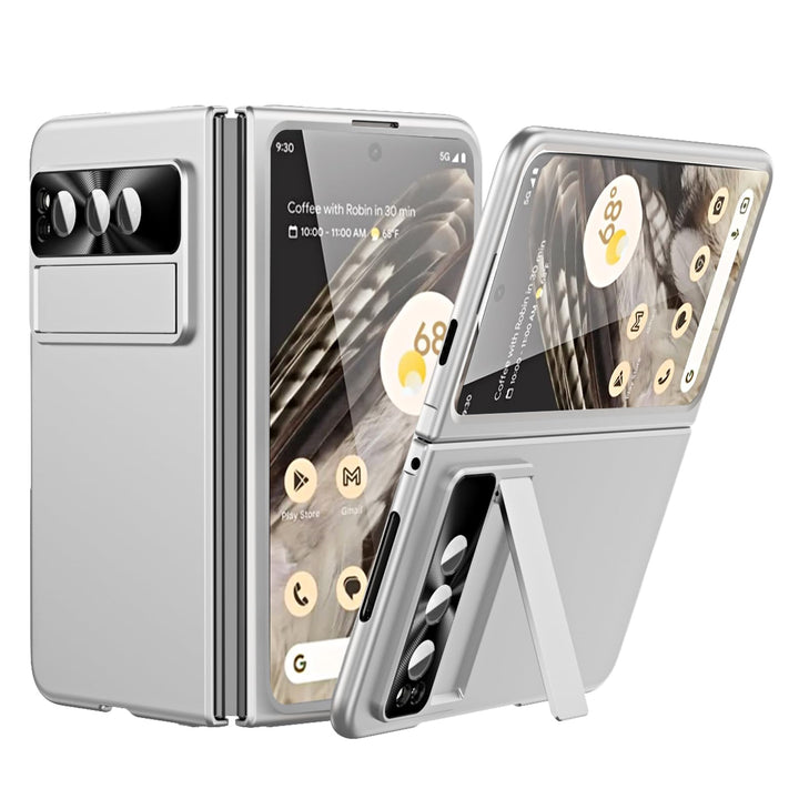 Miimall Handyhülle Kompatibel mit Google Pixel Fold Hülle mit Ständer, Robust PC Pixel Fold Schutzhü