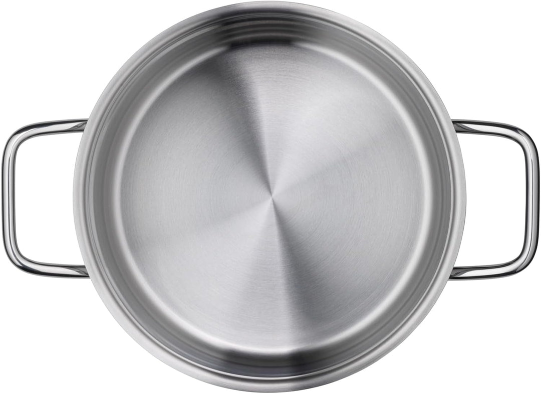 Silit Extra Cook, Kochtopf 20 cm mit Glasdeckel, Innenskalierung, breiter Schüttrand, hochwertiger s