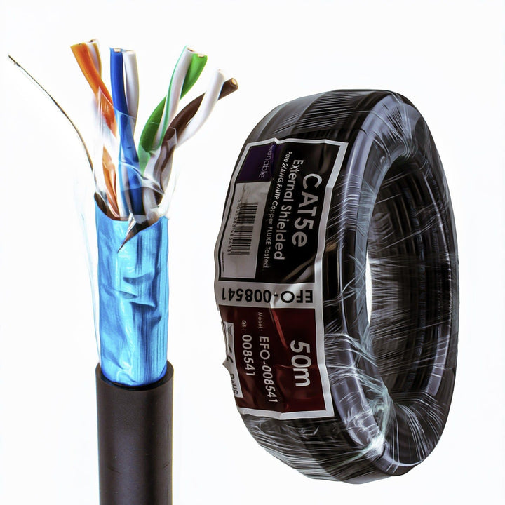kenable Aussen Abgeschirmtes CAT5e Aussen Kupfer Ethernet Kabel FTP Kabelrolle 50 m [50 Meter/50m] 5