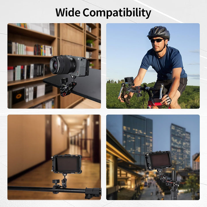 Nitze Super Clamp Klammer with 3/8" to 1/4" Thread Adapter, Payload Up to 5 Kg,Crab Shaped Camera Cl