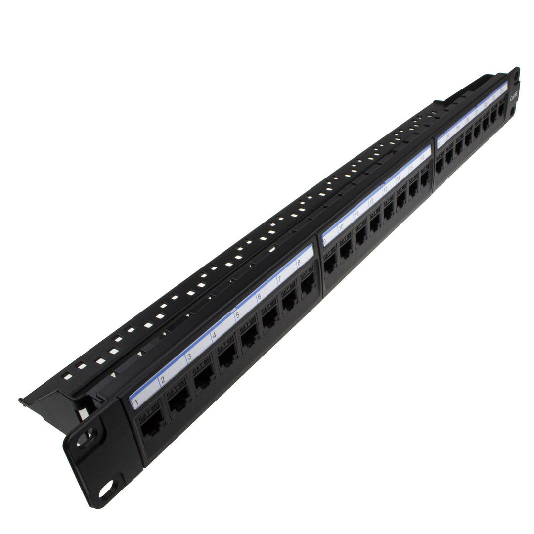 kenable 24 Port RJ45 CAT5e Bei Leine Pass Durch Kupplung 19 inch Patchkabel Panel [Cat5E], Cat5E
