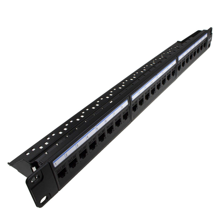kenable 24 Port RJ45 CAT5e Bei Leine Pass Durch Kupplung 19 inch Patchkabel Panel [Cat5E], Cat5E