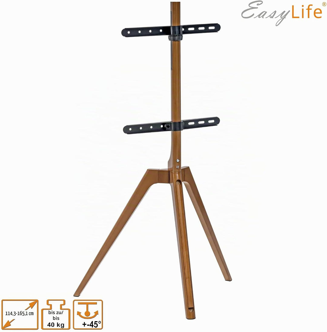 EasyLife - TV Stativ Holz Staffelei Tripod - Studio TV Stand bis 65&