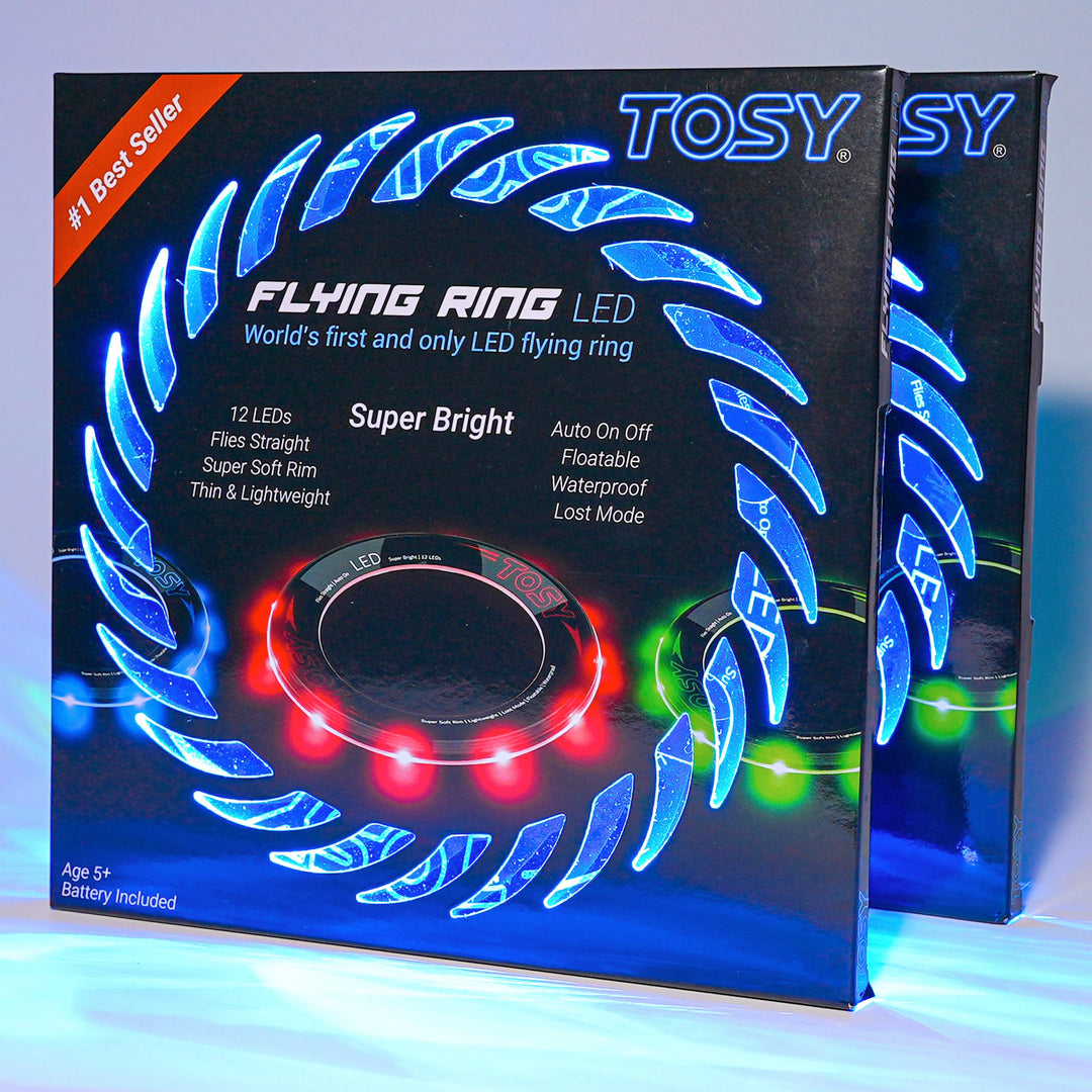 TOSY Fliegender Ring – 16 Millionen RGB-Farben oder 12 LEDs, hell, automatisches Aufleuchten, sicher