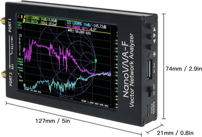 NanoVNA-F Vector Network Analyzer Antennenanalysator 10K-1500MHz 4,3" IPS-Taste Version Hardware V3.