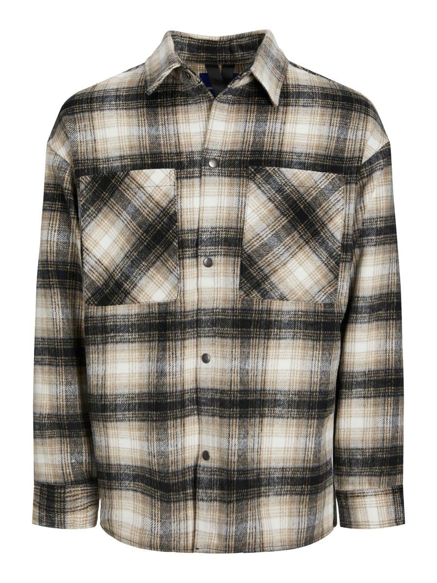 JACK & JONES Male Hemdjacke Normal geschnitten Hemdjacke S Chinchilla, S Chinchilla