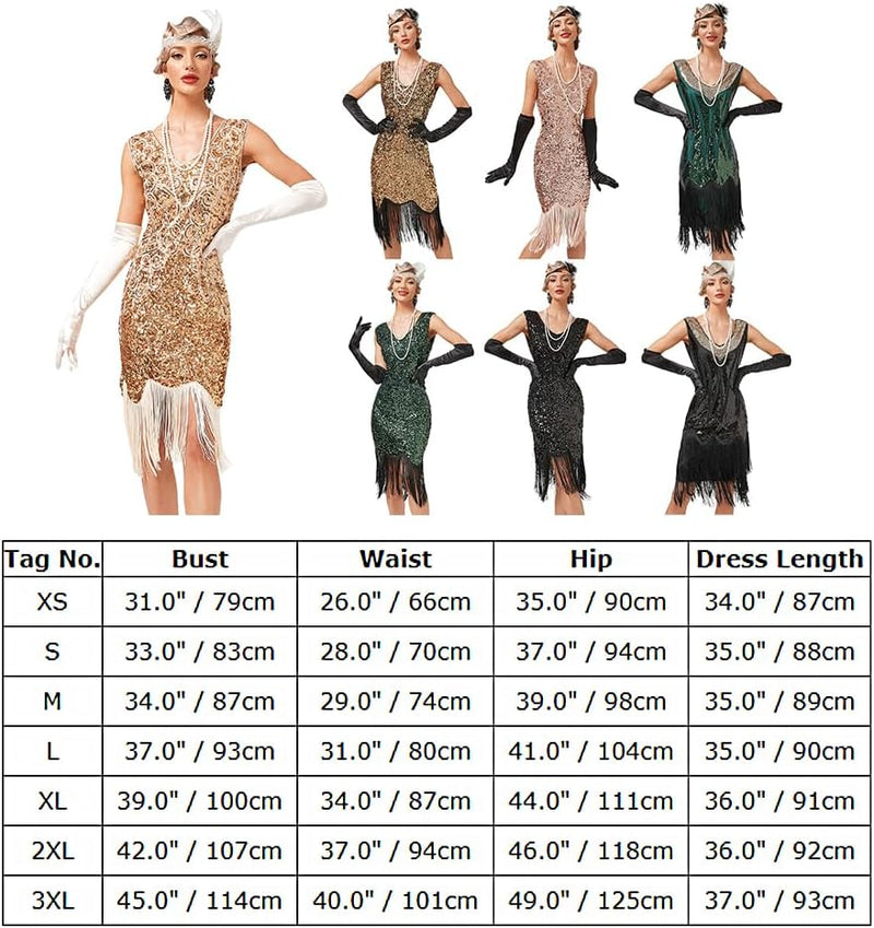 FYMNSI Damen 1920er Jahre V-Ausschnitt Pailletten Fransen Kleid Flapper Charleston Kleider Cocktailk