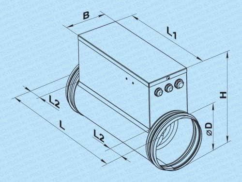 elektrisches Heizregister Heizgerät für Rundrohrsysteme Wickelfalzrohr Typ 100-0,6-1