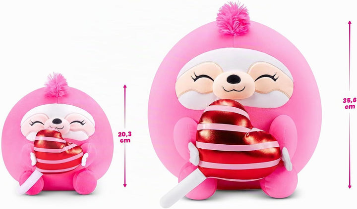 Snackles 20 cm grosses Valentinstags-Plüschspielzeug mit Valentinstags-Snack. (Sloth, Lollipop) Slot