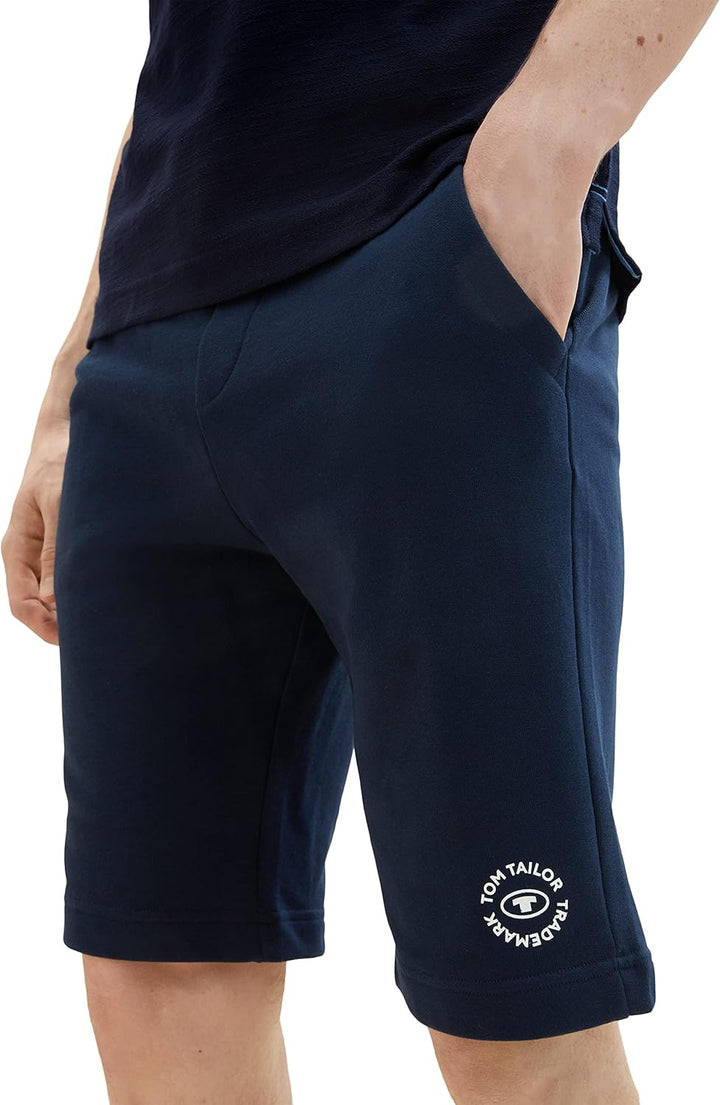 TOM TAILOR Herren Basic Sweat Shorts, 10668 - Sky Captain Blue