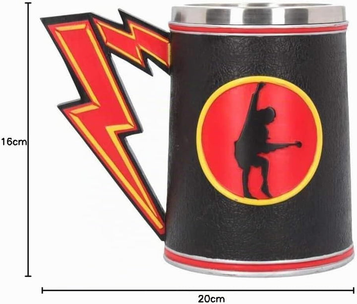 Nemesis Now ACDC Bierkrug, Schwarz, 14,5 cm
