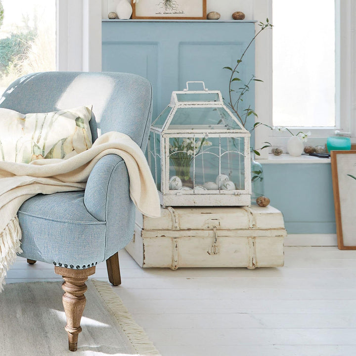 LOBERON® Laterne Couriar, individuell befüllbar, handgemachtes Shabby-Finish, Deko-Objekt mit Vintag