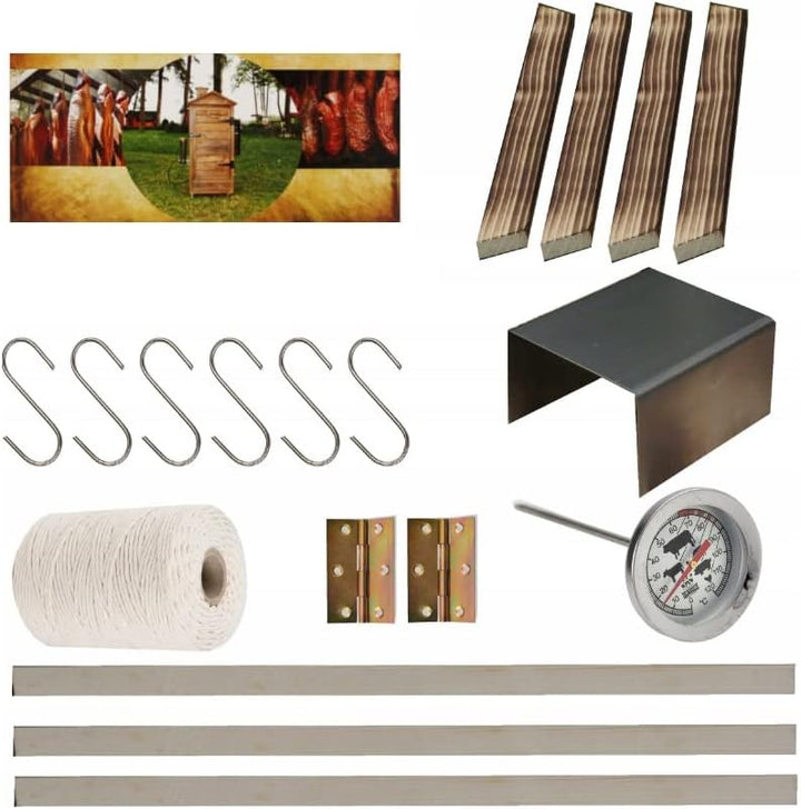 Räucherkammer Holz Imprägniert Räucherofen Räucherschrank Garten 50 x 50 x 70 cm