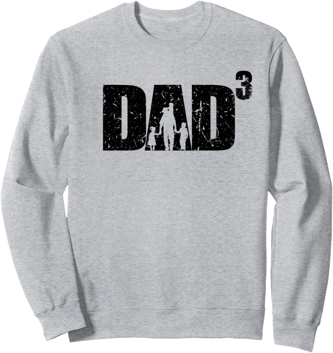 Dad hoch 3 stolzer Vater mit 3 Kinder dreifacher Papa Sweatshirt