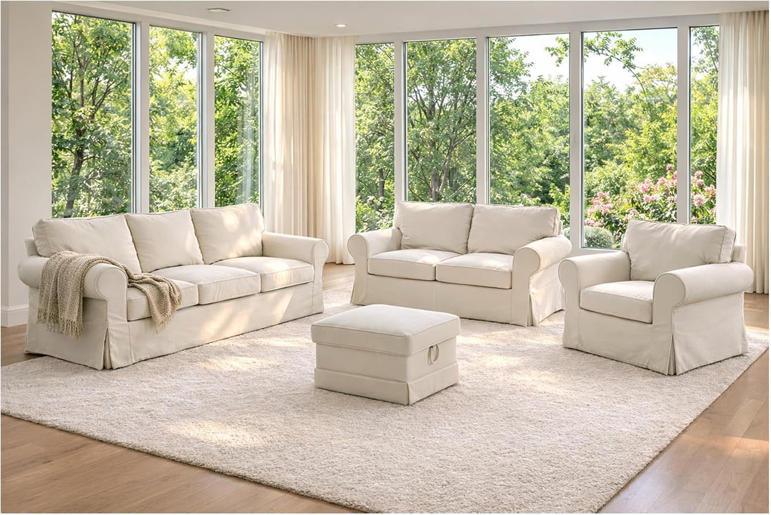 HomeTown Market Strapazierfähiger Sofabezug Ersatz kompatibel für IKEA Ektorp Sofa Cover. Slipcover