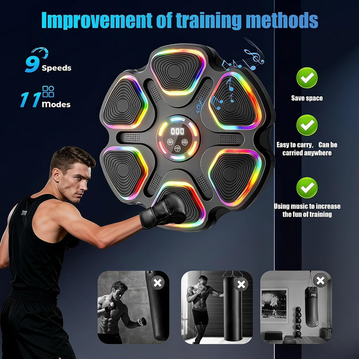 Farblicht Smart Music Boxing Machine,Bluetooth Boxmaschine mit Musik