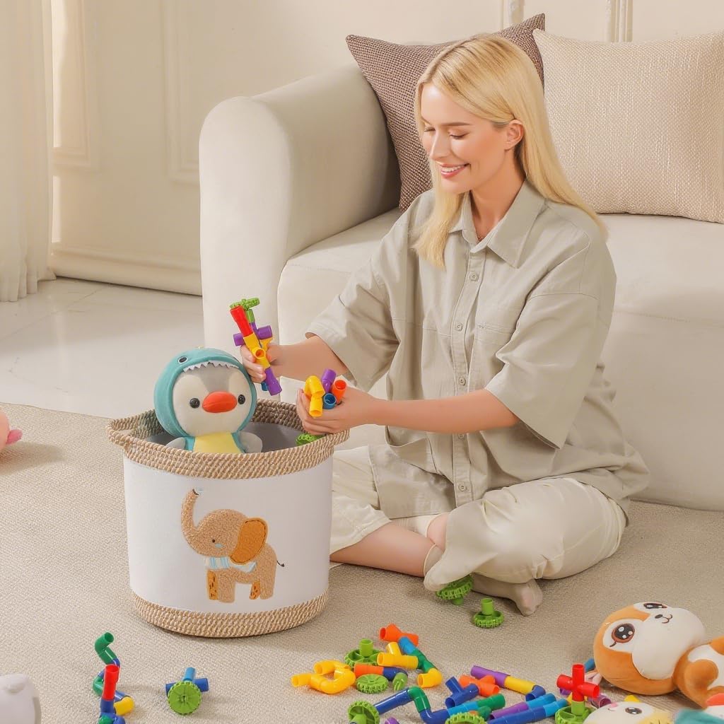 Baby Spielzeugkorb Decke Körbe Wäschekorb Niedliche Kinderzimmer Organisation Behälter mit Griff, ge