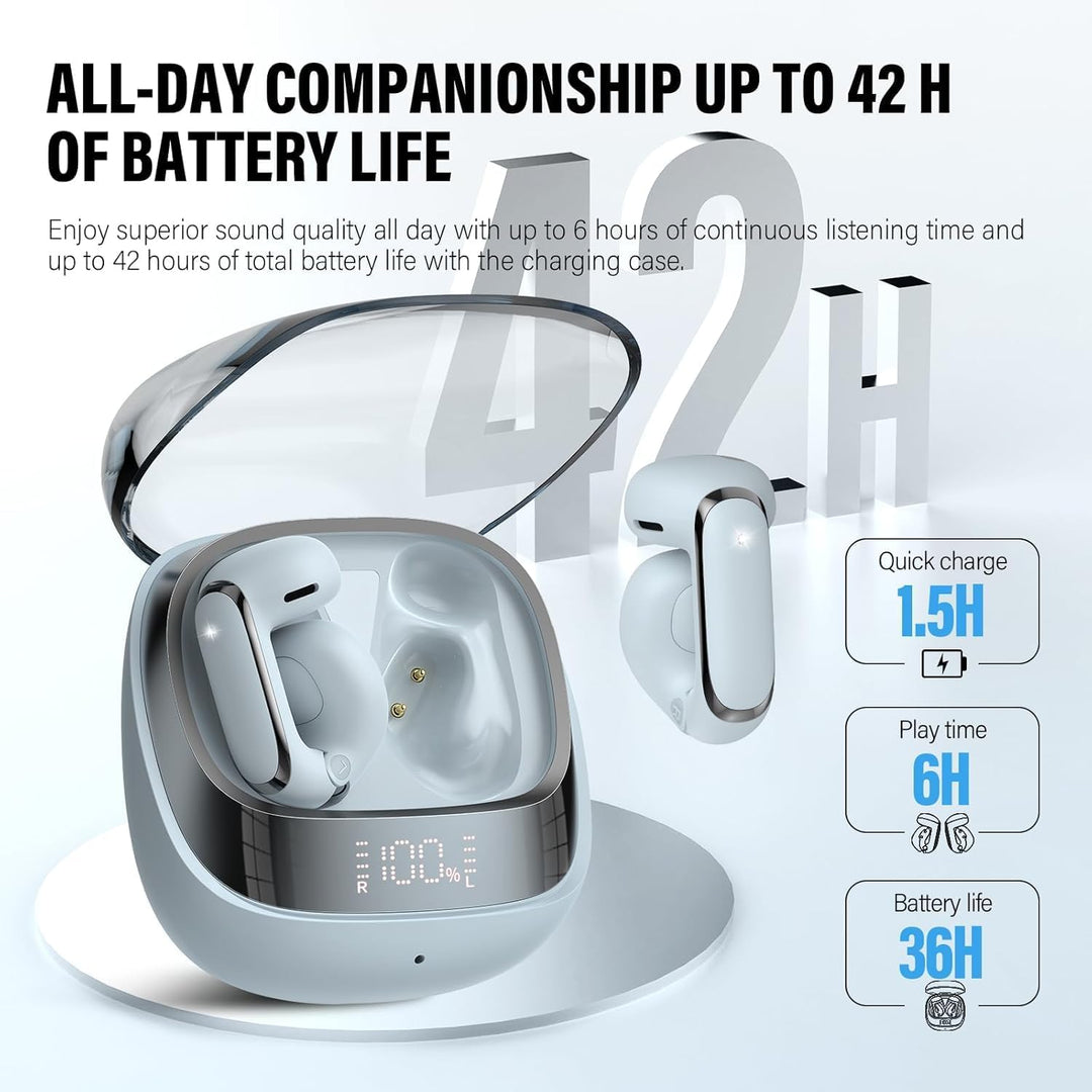Bluetooth Kopfhörer, Kopfhörer Kabellos Bluetooth 5.4 HiFi Stereo mit ENC Mikrofon, 42Std Spielzeit