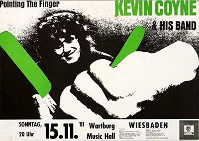 Kevin Coyne - Pointing The Finger, Wiesbaden 1981 » Konzertplakat/Premium Poster | Live Konzert Vera