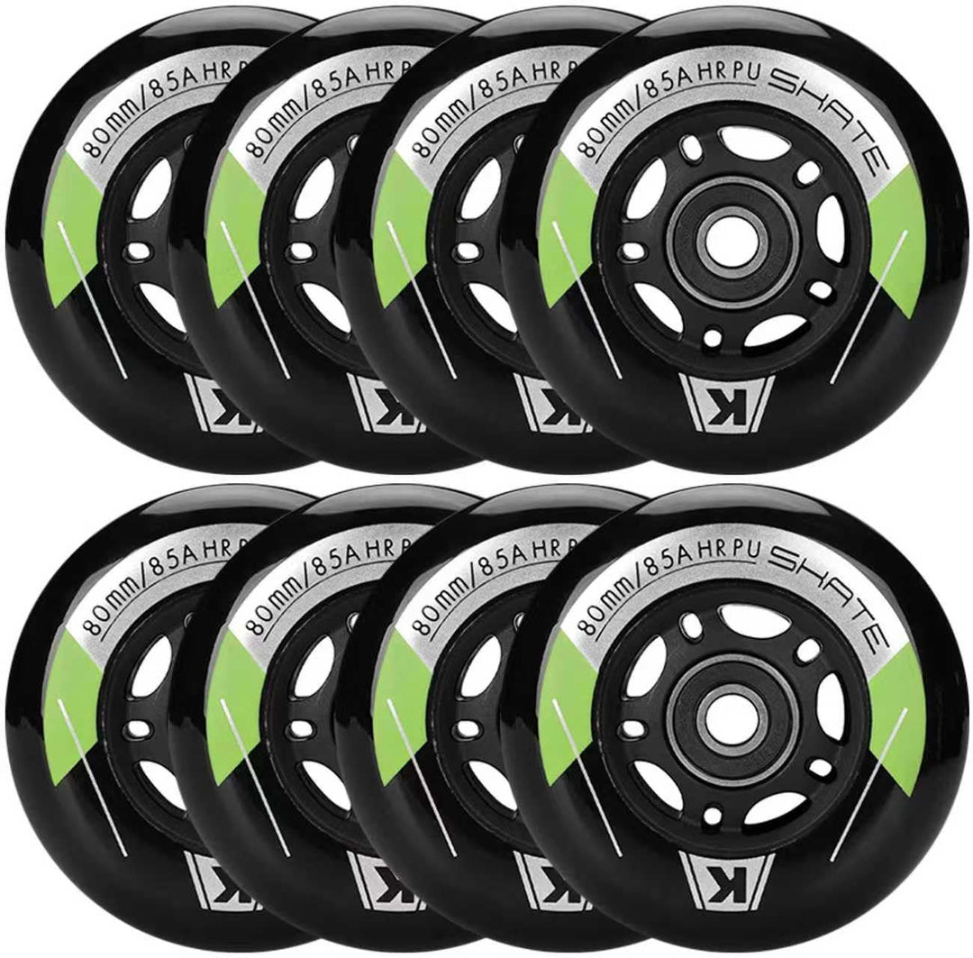 Inline Skate Rollen 80mm 76mm 72mm - 8 Stück Inline Skate Räder 85a inliner rollen mit kugellager AB