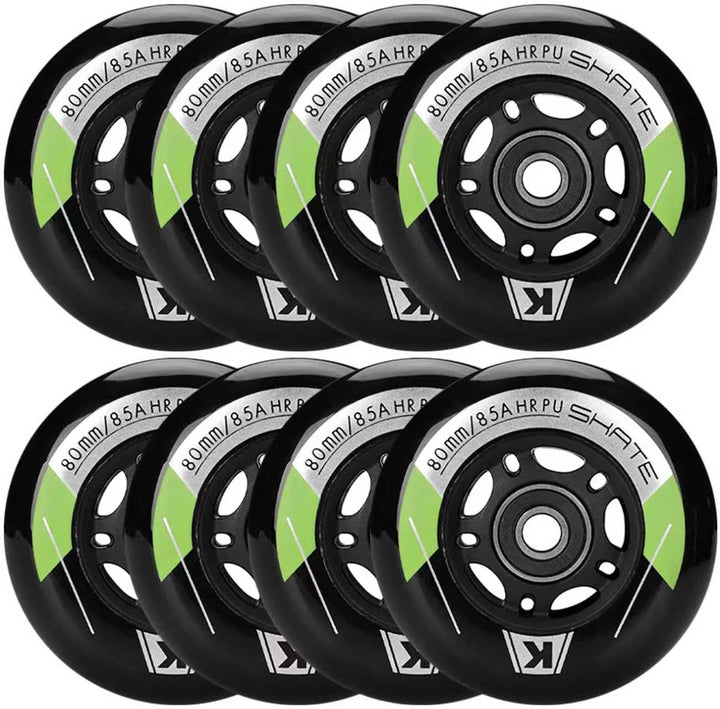 Inline Skate Rollen 80mm 76mm 72mm - 8 Stück Inline Skate Räder 85a inliner rollen mit kugellager AB