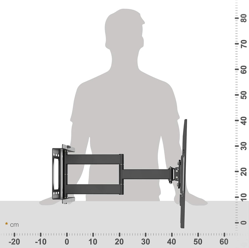 RICOO TV Wandhalterung Fernseher Schwenkbar Neigbar Flach für 32-60 Zoll, Universal TV Halterung S25