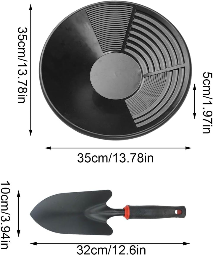 Goldwaschen Ausrüstung - Goldwaschpfannen Set,Vollständige Ausrüstung 1 Set für Goldsuche Schürfen F