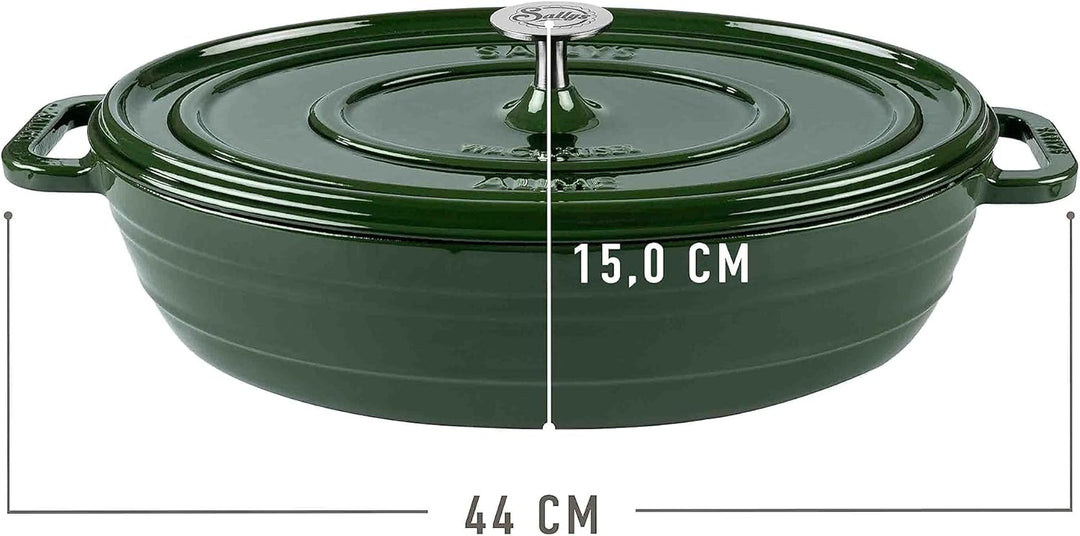 Sallys Gusseisenbräter Alime (Hunter Green Majolika), Hunter Green Majolika