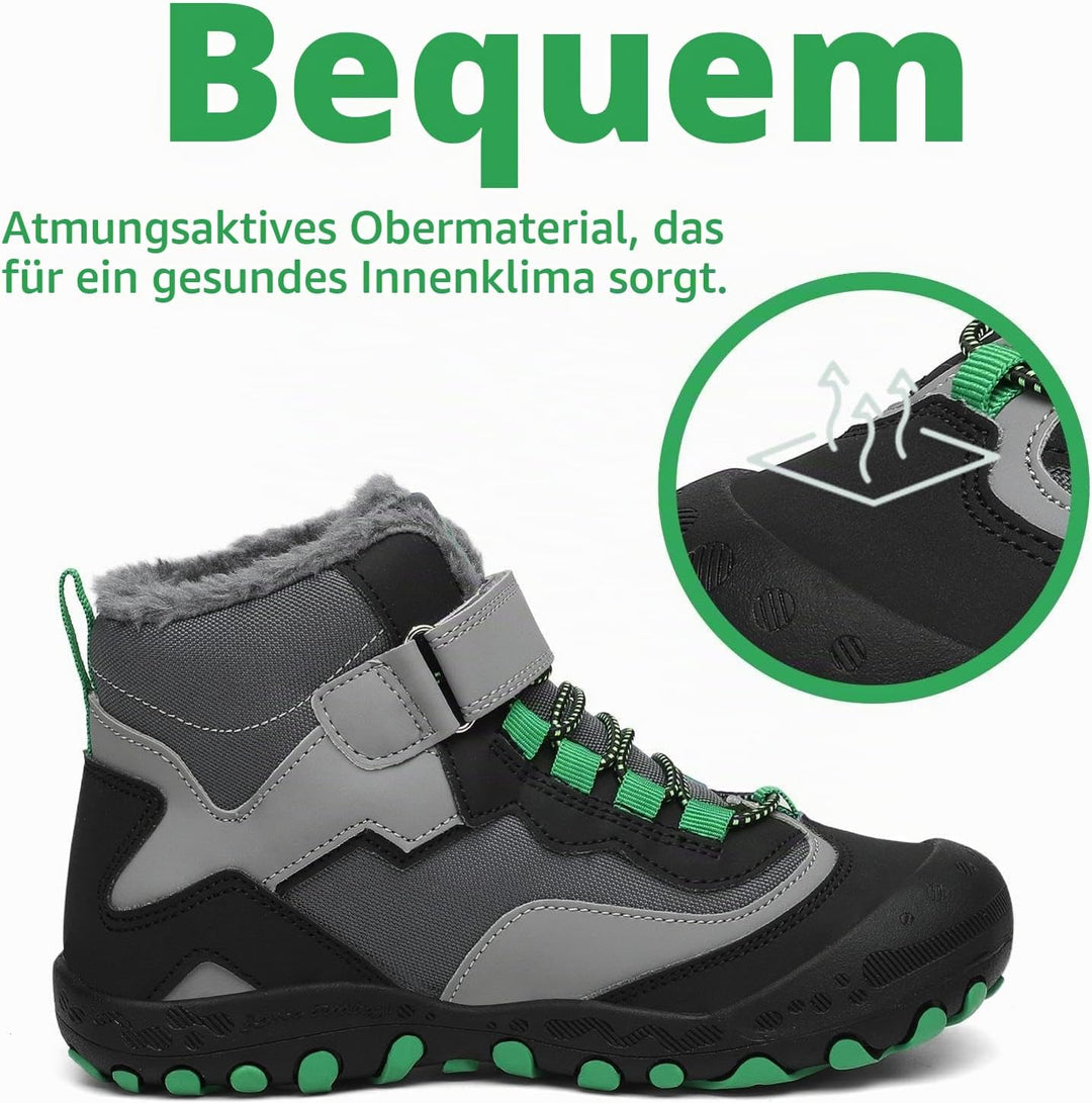 Mishansha Kinder Winterschuhe Warm Gefüttert Winterstiefel Jungen Mädchen Schneestiefel Outdoor ruts