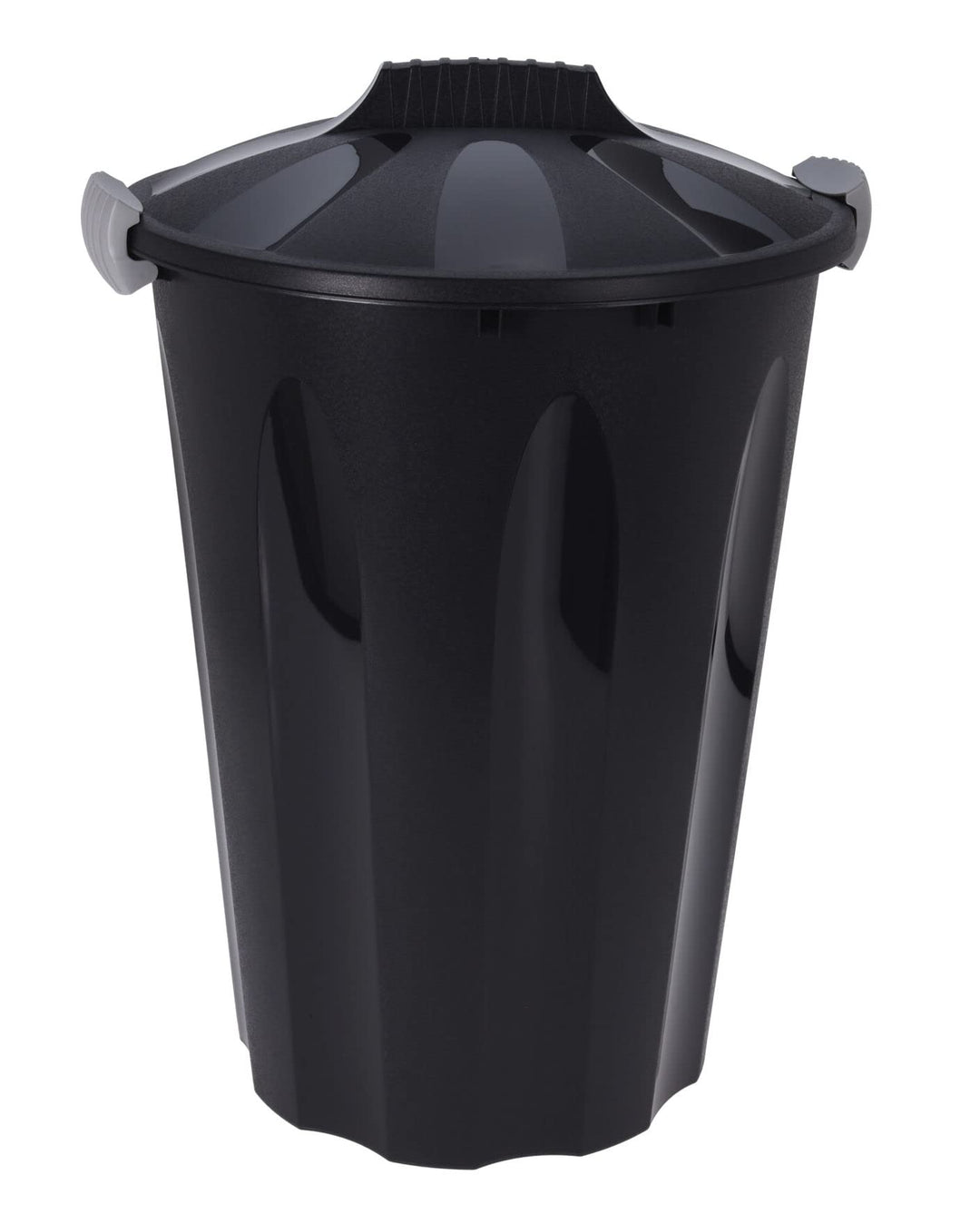 Spetebo Maxitonne 40L mit Deckel - schwarz - Universaltonne Mülltonne Abfalleimer Mülleimer, schwarz