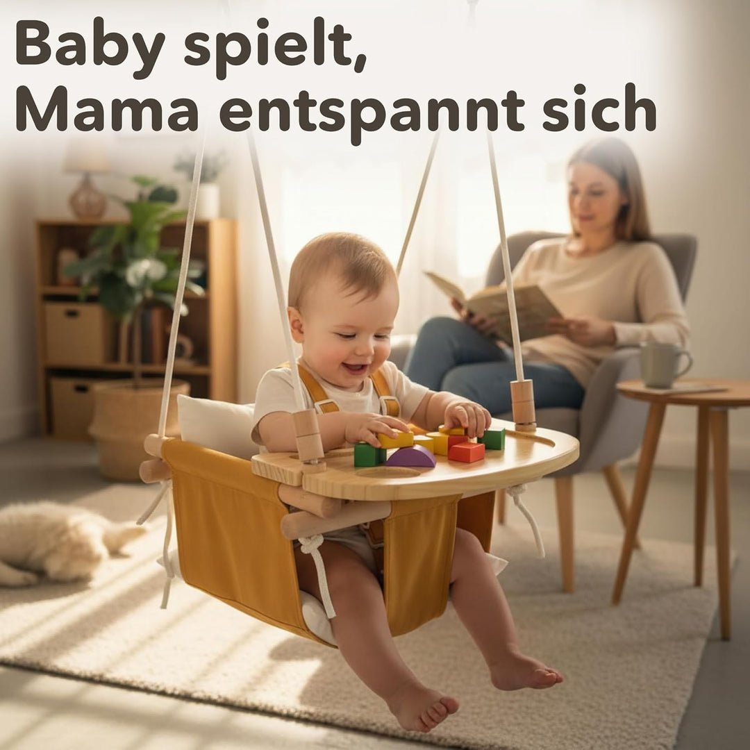 Holztablett für Cateam Canvas Babyschaukel – Hängesessel-Zubehör, Montessori-Spieltisch aus Naturhol