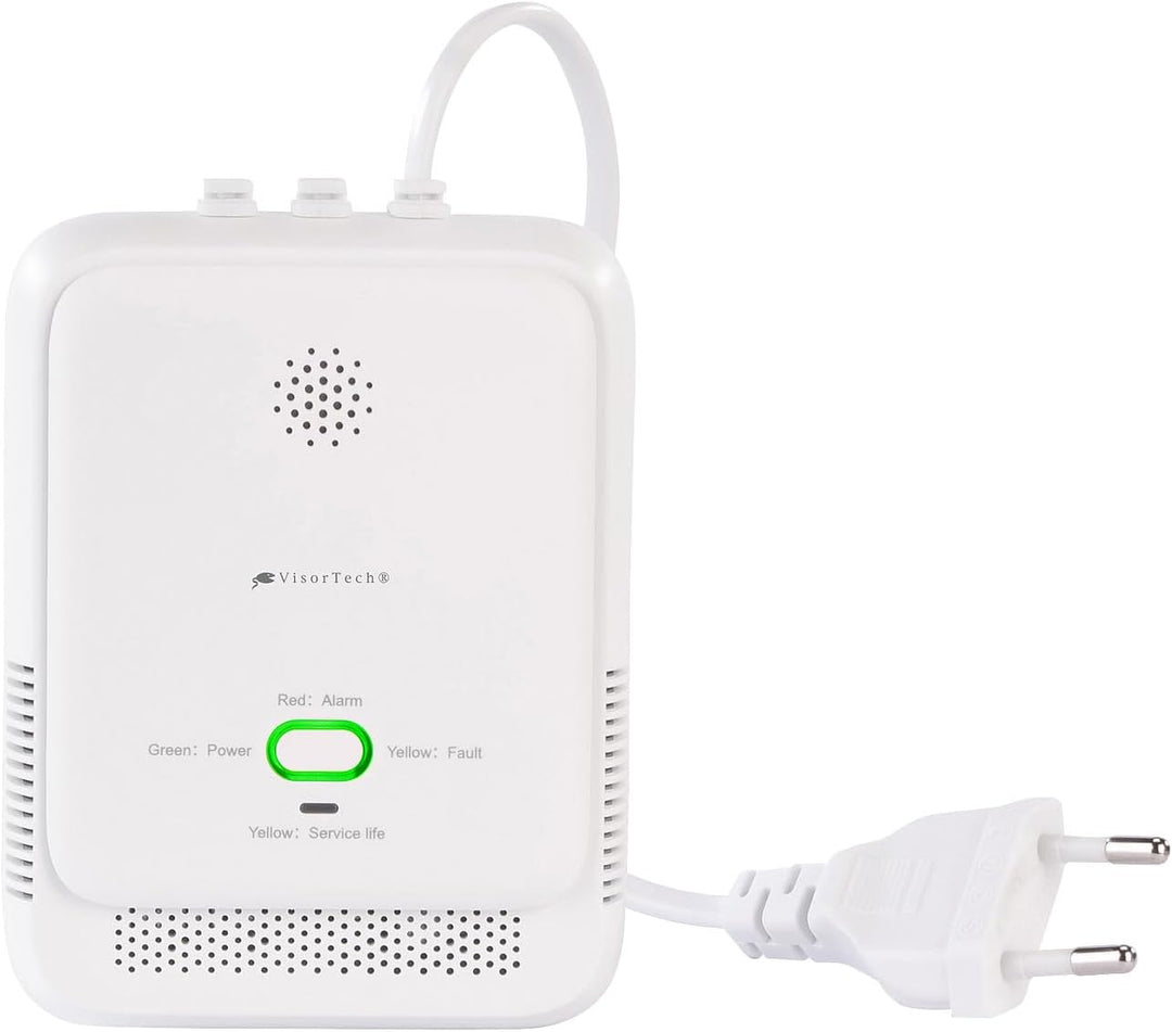 VisorTech Elesion Gasmelder: 2er-Set Smarter Multi-Gasmelder für haushaltsübliche Gase, WLAN, App (E