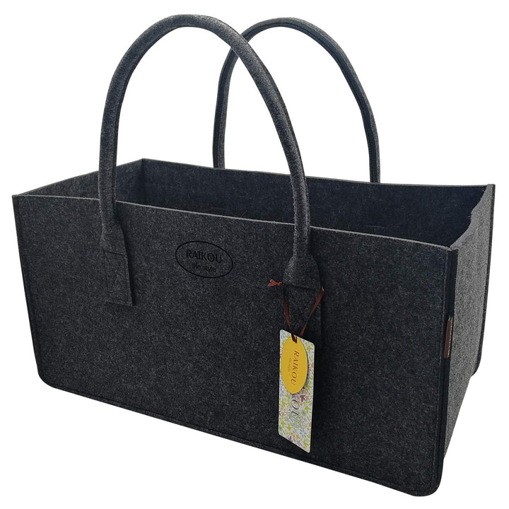 RAIKOU KULT Filz-Tasche Shopper NEU Filzkorb Einkaufstasche Henkeltasche Zeitungskorb Stabile Kaminh