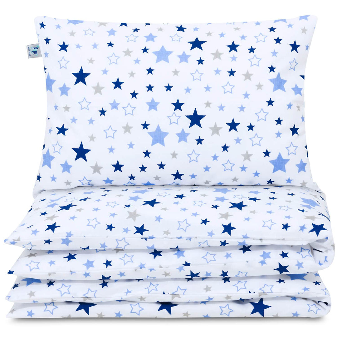 Baby Bettwäsche Set 120x90 cm mit Kissen 60x40 cm – 100% Baumwolle – Pepi Kinderbettwäsche – Milky W