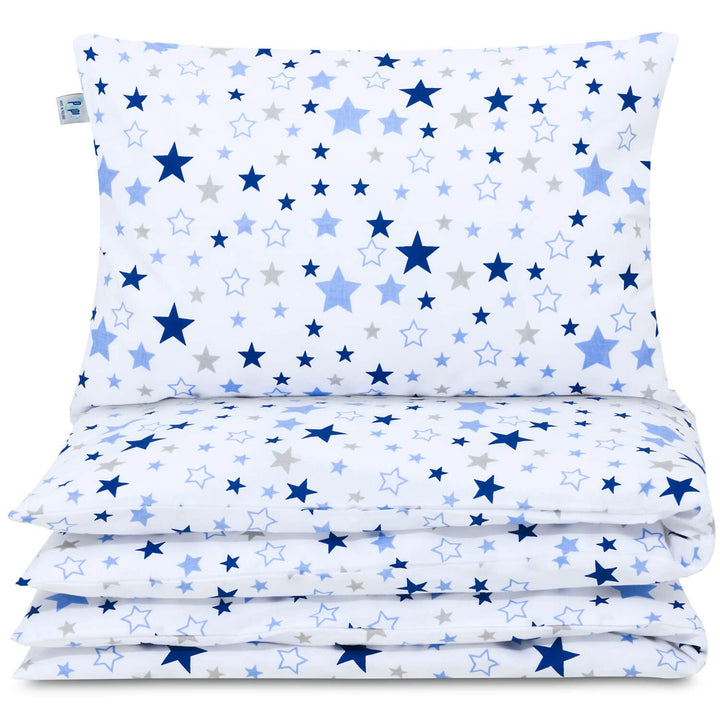 Baby Bettwäsche Set 120x90 cm mit Kissen 60x40 cm – 100% Baumwolle – Pepi Kinderbettwäsche – Milky W