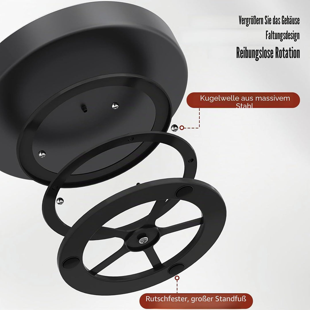 Lazy Susan Drehteller Organizer,30cm Drehbares Gewürzregal aus Kohlenstoffstahl Küchen Drehteller Sc