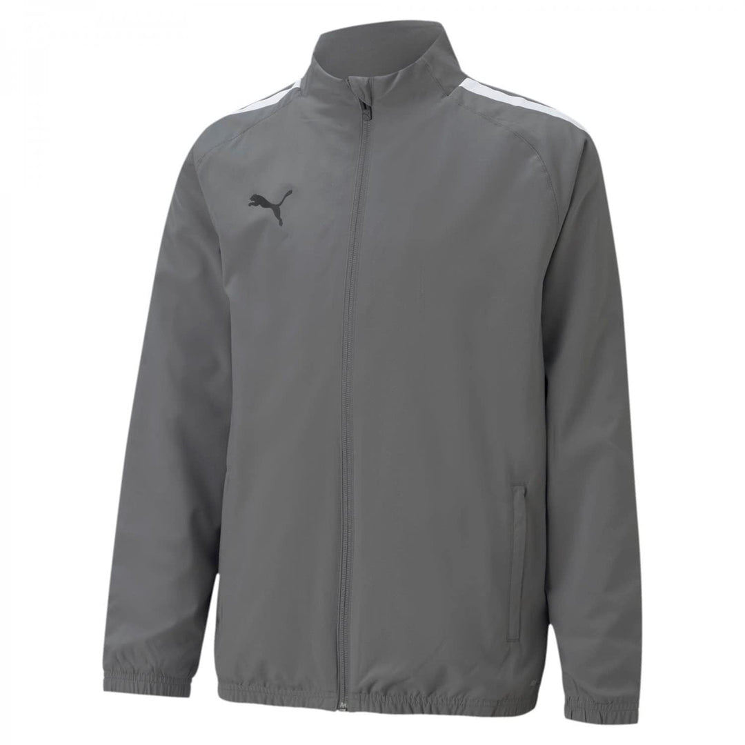 PUMA Unisex Kinder Teamliga Sideline Jkt Jr Sweater 116 Smoked Pearl-Puma White, 116 Smoked Pearl-Pu
