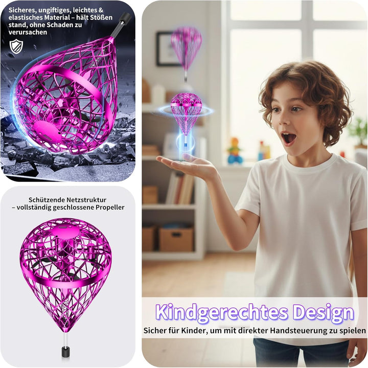 Fliegender Ball Lite Spielzeug, Mini Drohne KI-Bewegungssteuerung &amp; 360°-Flip, Wiederaufladbare Droh