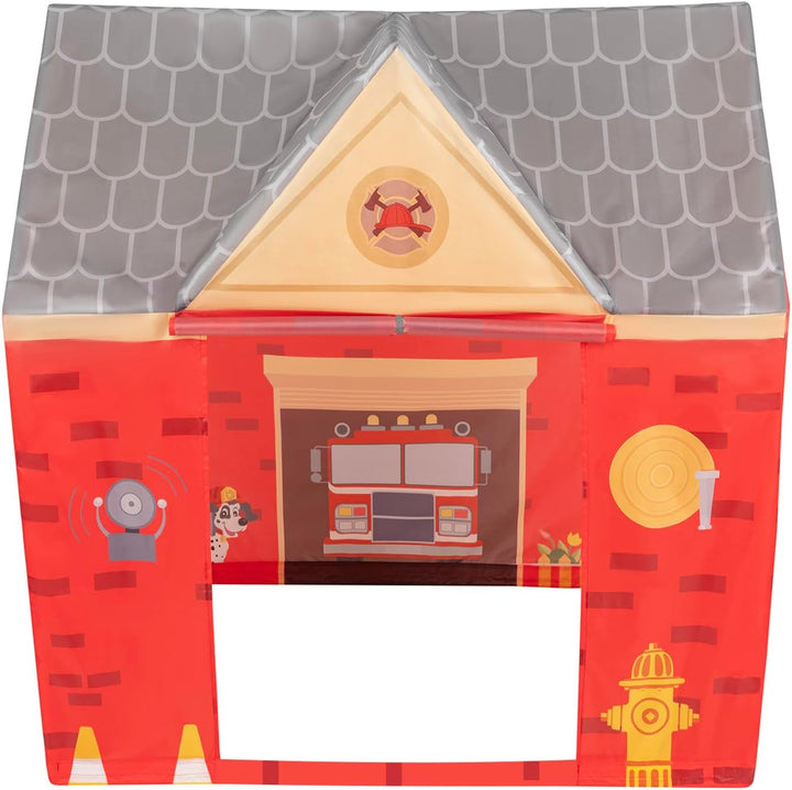 Spielhaus Spielzelt Feuerwehrhaus Mit 300 Bälle Faltbares Für Kinder Realistisches Design Langlebige
