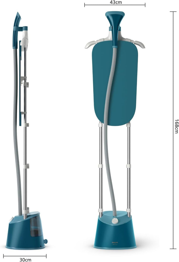 Philips Dampfglätter -1800 W,1,8-Liter-Wassertank, 3 Dampffunktionen, integriertes StyleBoard, einfa