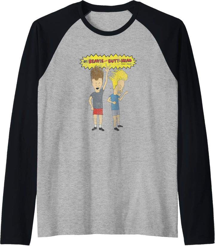 MTV Classic Beavis And Butt-Head Rockin Raglan