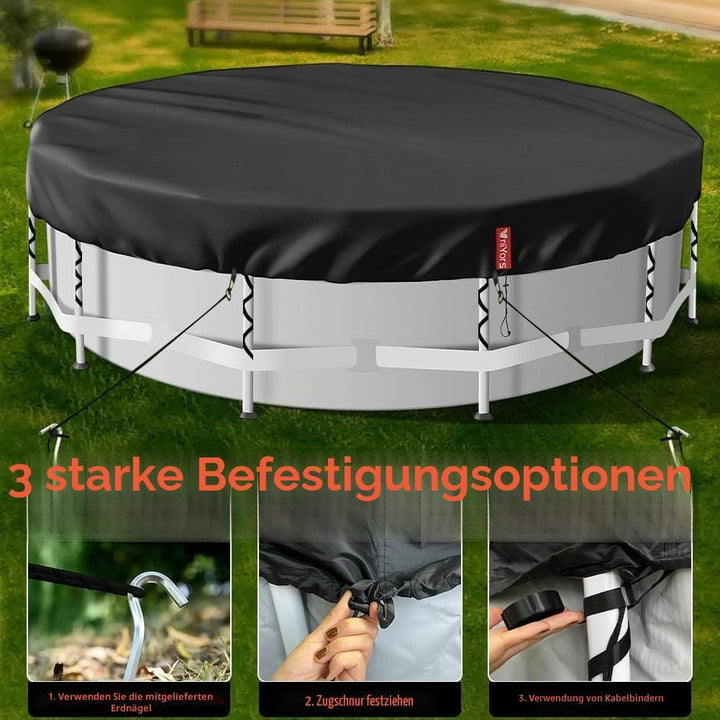 Poolabdeckung FüR Stock Tank Pool, 420 D Oxford-Stoffpoolplane Und Pool Abdeckplane, Uv-Schutz Pool