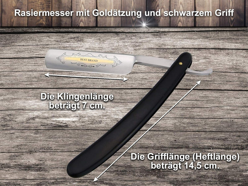 Bart Rasiermesser Set mit Solingen Paste und Leder Leinen Profi Streichriemen Herren Rasier Set mit