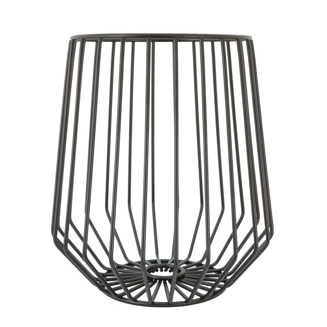 Point-Virgule Obstkorb aus Metall, skandinavische wohnungs deko drahtkorb, Schwarz, 23,5 x 25,5 cm