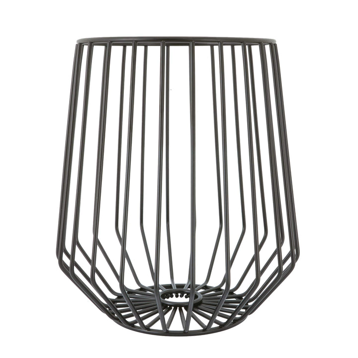Point-Virgule Obstkorb aus Metall, skandinavische wohnungs deko drahtkorb, Schwarz, 23,5 x 25,5 cm