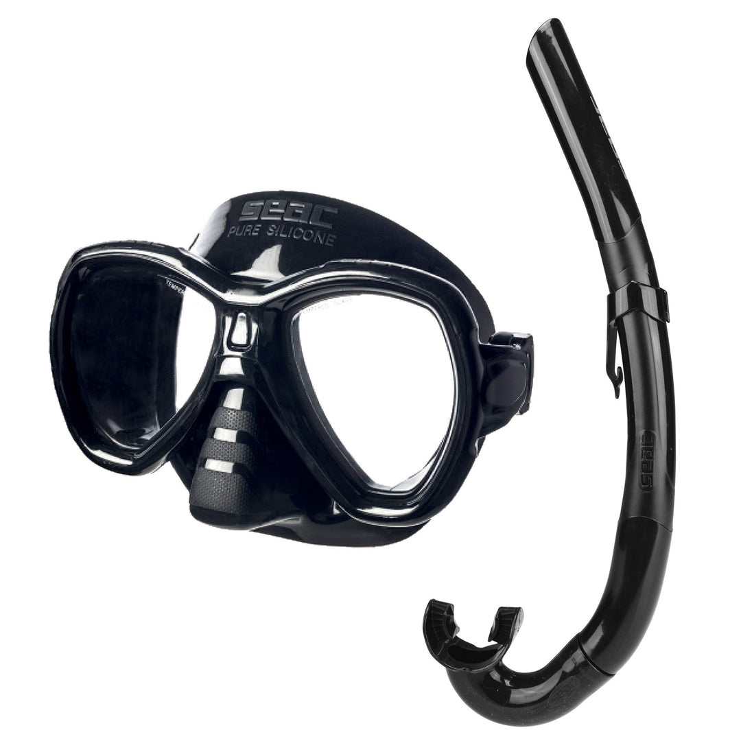 Seac Set Elba, Schnorchelset aus hypoallergenem Silikon mit Maske und Schnorchel für Erwachsene