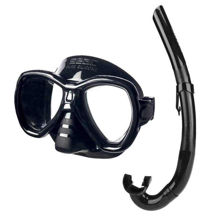 Seac Set Elba, Schnorchelset aus hypoallergenem Silikon mit Maske und Schnorchel für Erwachsene