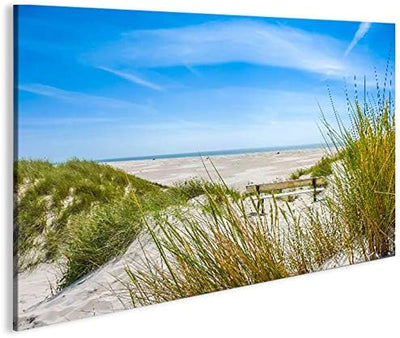 islandburner Bild Bilder auf Leinwand Nordsee Strand 1p XXL Poster Leinwandbild Wandbild Dekoartikel