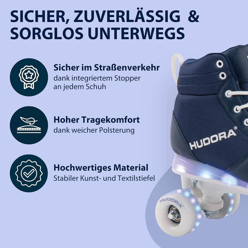 VORBESTELLUNG: Roller Skates Advanced, Navy LED, Gr. 29-38 29/30, 29/30