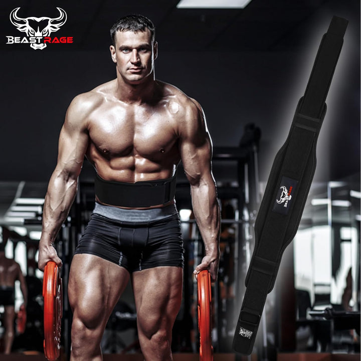 Gewichthebergürtel, Doppelkraft, gepolstert, 5,5 Neopren, für Rücken, Fitnessstudio, Bodybuilding, K
